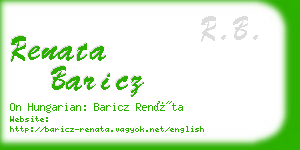 renata baricz business card